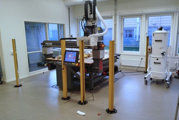 Stroj VOLTER L1616 na Technické univerzitě v Luleå ve Švédsku